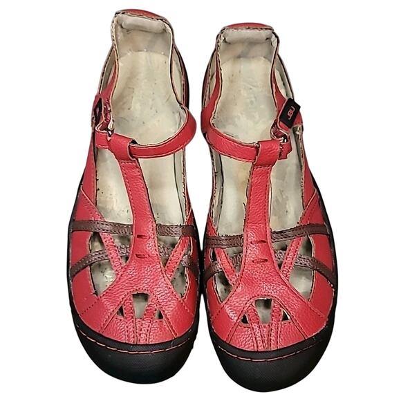 JBU Jambu Mary Jane's Red Vegan Leather Women’s 9.5M Luxe Cottagecore Travel